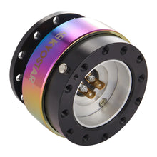 Load image into Gallery viewer, Universal Neo Chrome Aluminium Steering Wheel Quick Release Control Hub for 6-Hole Adaptors