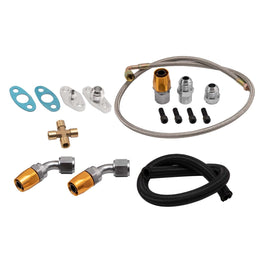 T3 / GT30 / GT35 / GT3582 / GT3076 Turbo Oil Feed & Drain Return Line Set 10AN