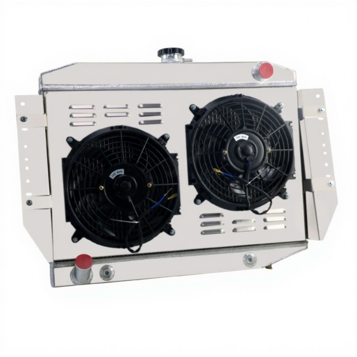 3 Row Radiator with Shroud Fan and Relay for Jeep Wagoneer/Cherokee 5.9L V8 1972-1979