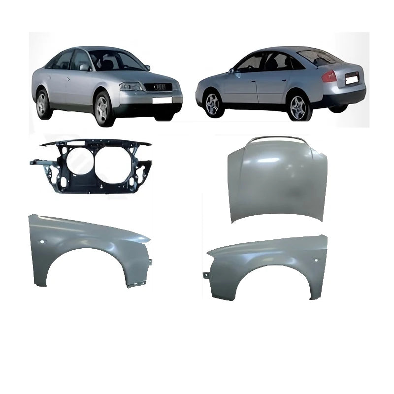Audi A6 C5 4B 1997–2004 Radiator Support, Front Fender & Steel Bonnet Replacement 4B0821105A 4B0821106A 4B1823029