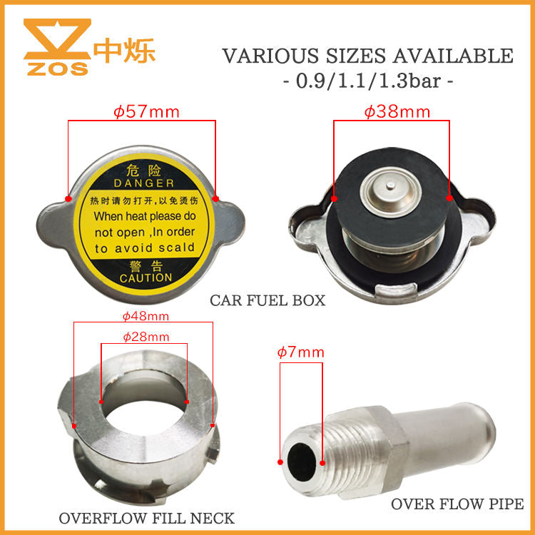 Car Thermostatic Gauge Radiator Cap Tank Cover Water Temperature Gauge Utility Safe 1.1bar 1.3bar Thermost Gauge Radiator
