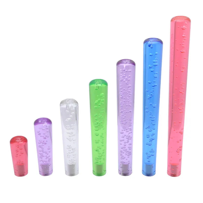 Universal LED Crystal Bubble Gear Shift Knob - Clear Acrylic, 100mm to 400mm