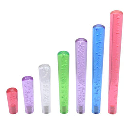 Universal LED Crystal Bubble Gear Shift Knob - Clear Acrylic, 100mm to 400mm