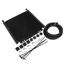 Load image into Gallery viewer, Universal 25 Row Aluminium Engine and Transmission Oil Cooler - Black 280 x 300 x 22.4 mm