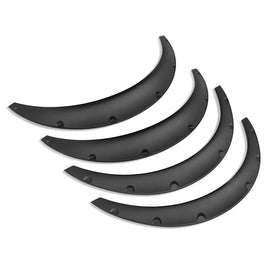 Universal Gloss Black ABS Fender Flare Wheel Arch Extensions - 4 Piece Set