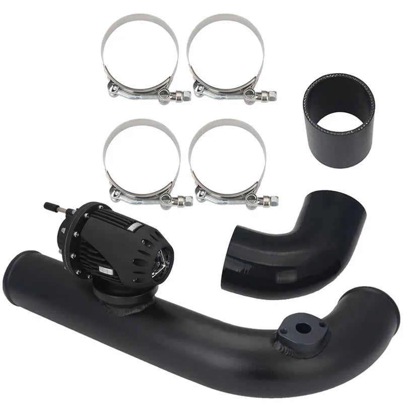 VW Golf Mk7 1.4T / Audi A3 1.4T EA211 Aluminium Turbo Charge Pipe with Blow-Off Valve Flange - Black