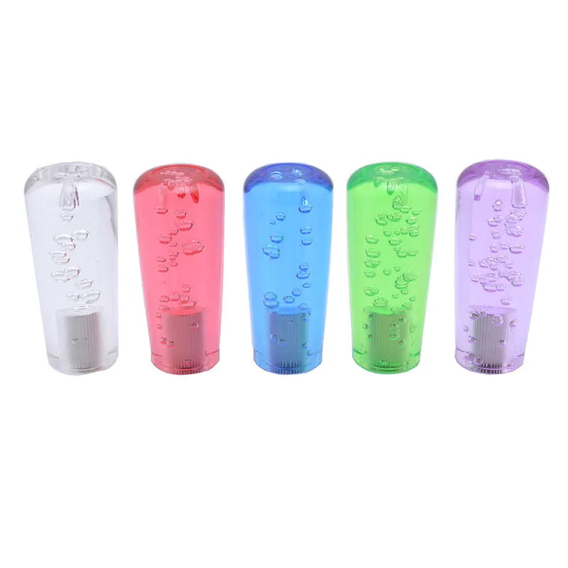 Universal LED Crystal Bubble Gear Shift Knob - Clear Acrylic, 100mm to 400mm
