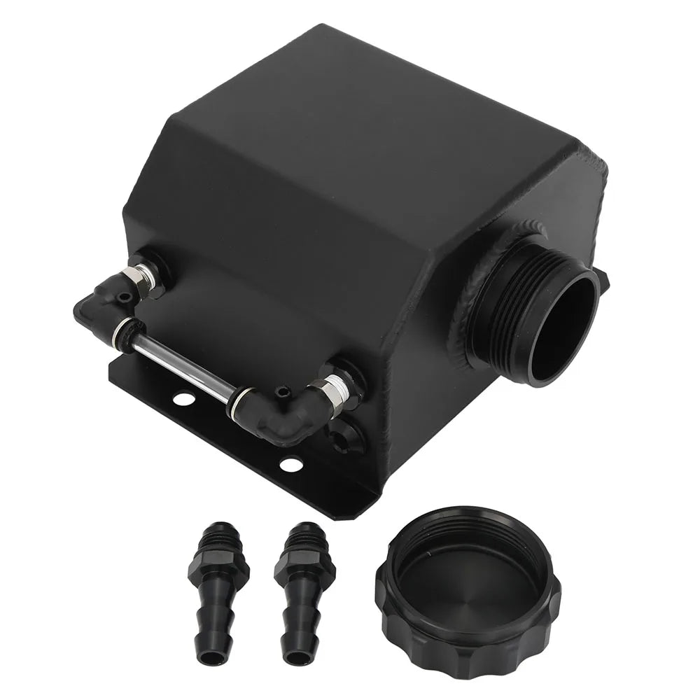 Universal Aluminium Oil Catch Can / Coolant Overflow Tank 1L - 2L with Barbed Fittings