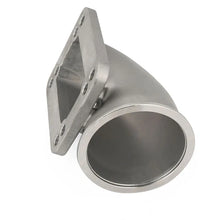 Load image into Gallery viewer, T3 / T4 Turbo 90 Degree V-Band Elbow Adapter Flange - 304 Stainless Steel, 2.5 / 3 / 3.5 inch