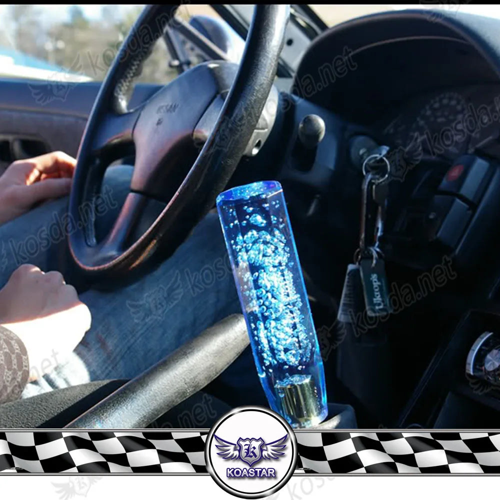 Universal Multi-Colour LED Crystal Gear Shift Knob - Acrylic, 100mm to 400mm Lengths