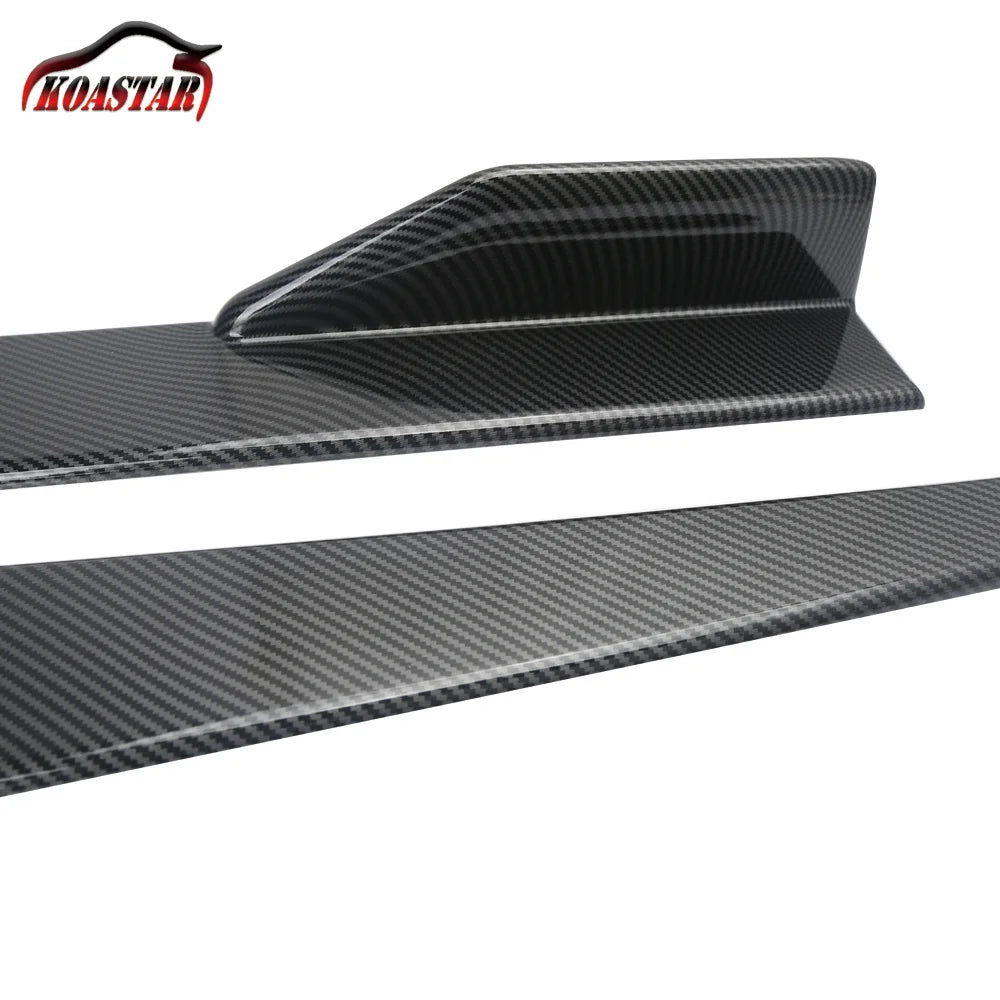 Universal Side Skirt Extension Kit - Black ABS