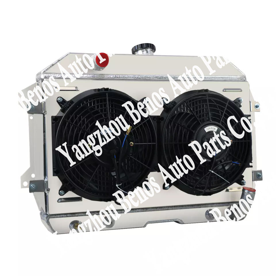 4 Row Radiator+Shroud 3x9"Fans+Thermostat for 1991-2001 Jeep Cherokee XJ 4.0L