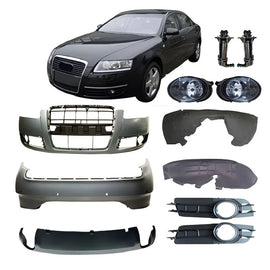 Audi A6 C6 4F 2005–2011 Front & Rear Bumper, Fog Lamp & Trim Replacement Parts 4F0807105A 4F5807303A