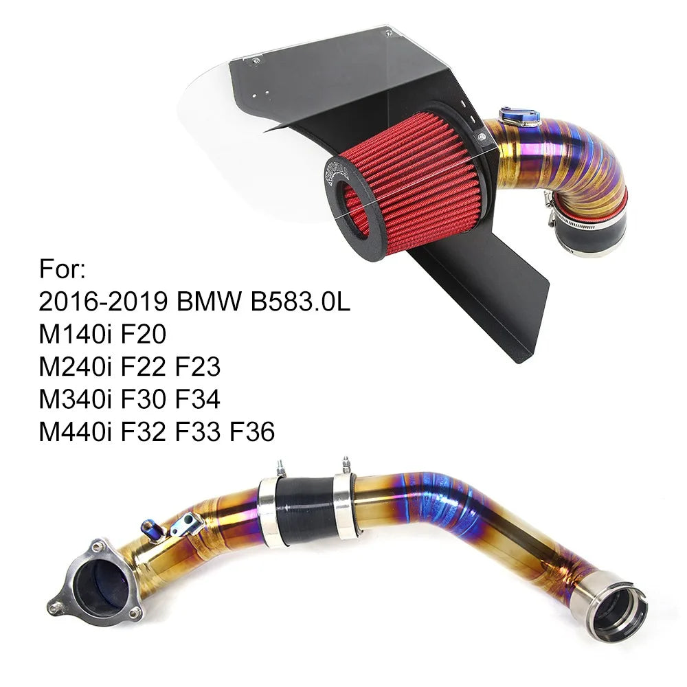BMW M240i M340i M440i 2016-2025 / Toyota Supra 2019-2025 3.0T Titanium Charge Pipe and Intake Pipe Kit