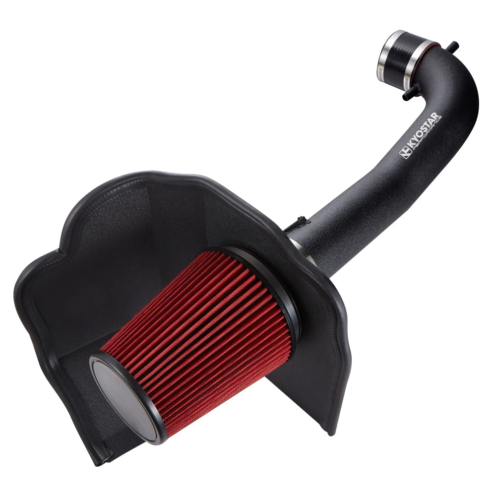 Chevrolet Silverado / GMC 1500 2014-2018 5.3L / 6.2L V8 Black and Red Aluminium Short Ram Cold Air Intake