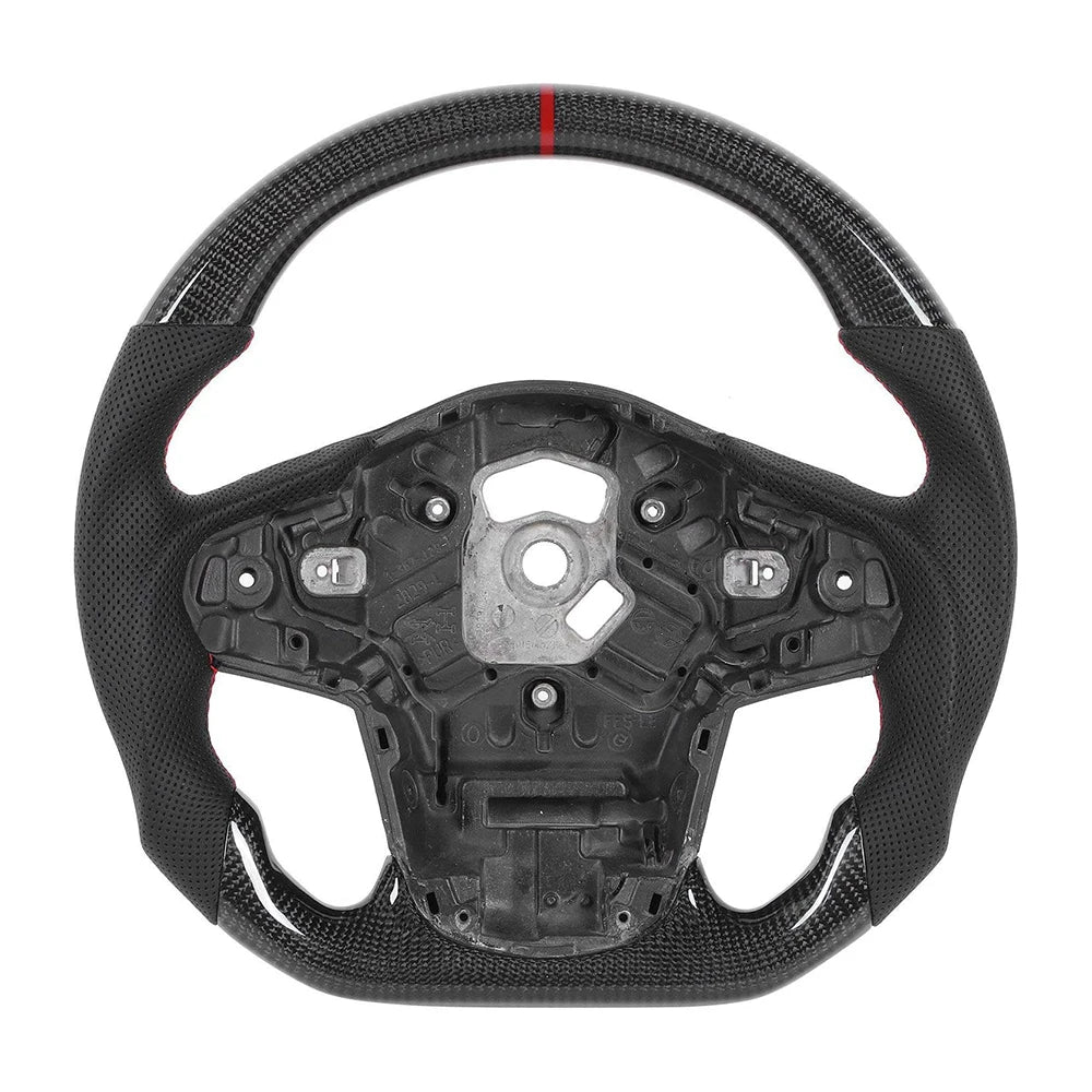 Toyota GR Supra 2019-2022 Carbon Fibre and Perforated Nappa Leather Steering Wheel