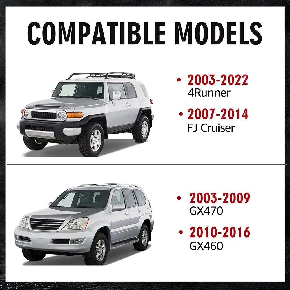 Toyota 4Runner / Tacoma / FJ Cruiser / Lexus GX470 GX460 Steel Upper Front Control Arms - Gunmetal