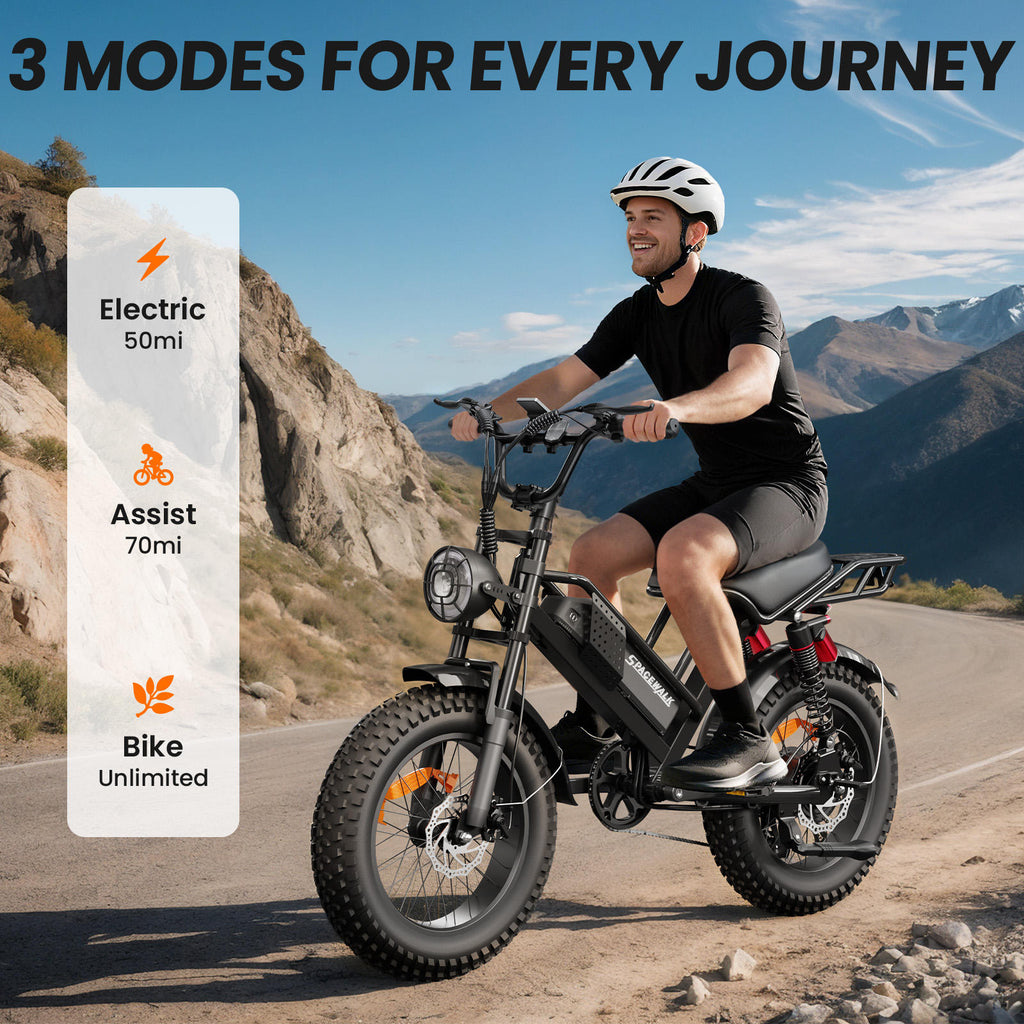 Fat Tire Electric Bike New Style 48V 750W Electric Mountain Bike for Adults with 15Ah Battery, Fast Off-Road eBike, US Stock Shipping