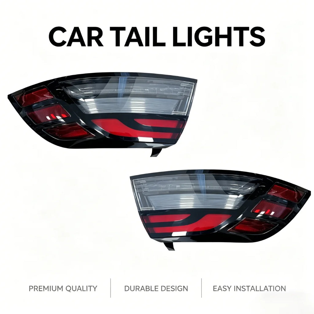 CE Certified High Quality LED Rear Lights, Red Smoked, Aluminum Housing, Natural White Light Source