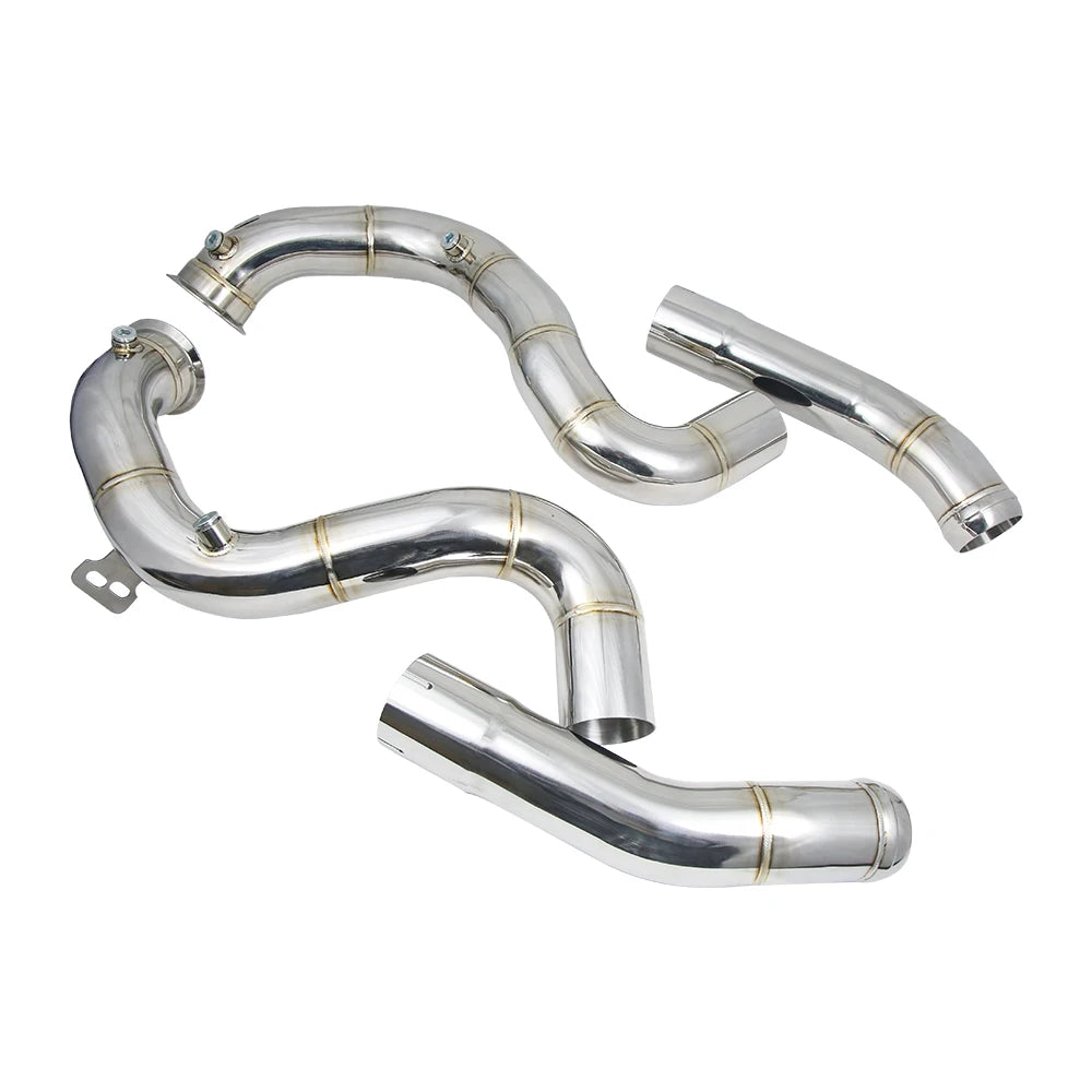 Mercedes-AMG C63 / C63 S W205 2015+ M177 4.0TT 3 inch Mirror Polished Stainless Competition Downpipes