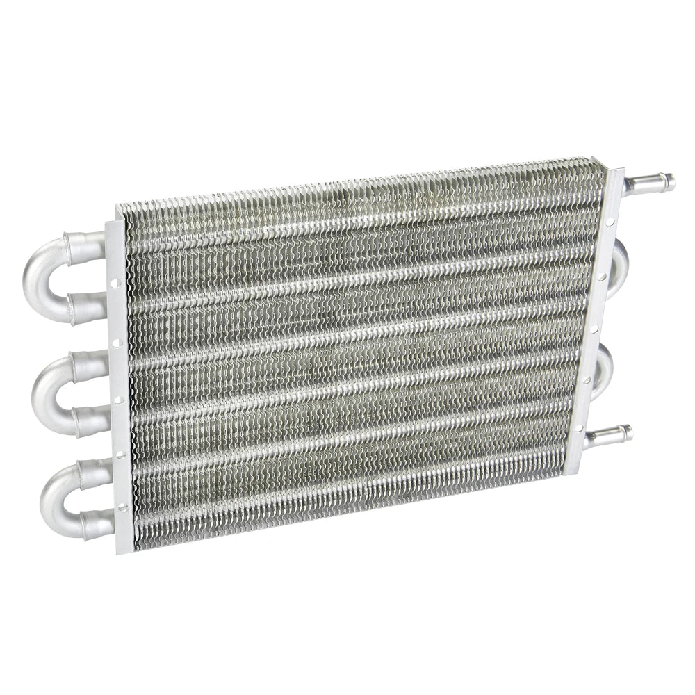 Universal 6 Row Tube and Fin Aluminium Transmission Oil Cooler 15.5 x 7.5 x 0.75 Inch - Silver