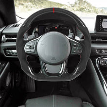 Load image into Gallery viewer, Toyota GR Supra 2019-2022 Carbon Fibre and Perforated Nappa Leather Steering Wheel