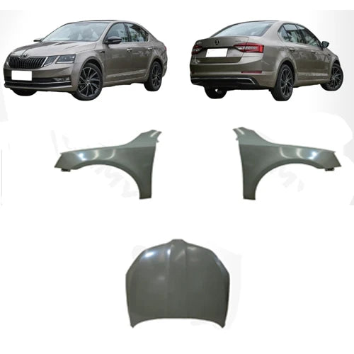 Skoda Octavia 2013–2020 Front Fender LH / RH and Bonnet 5E0821105C 5E0821106C 5ED823031