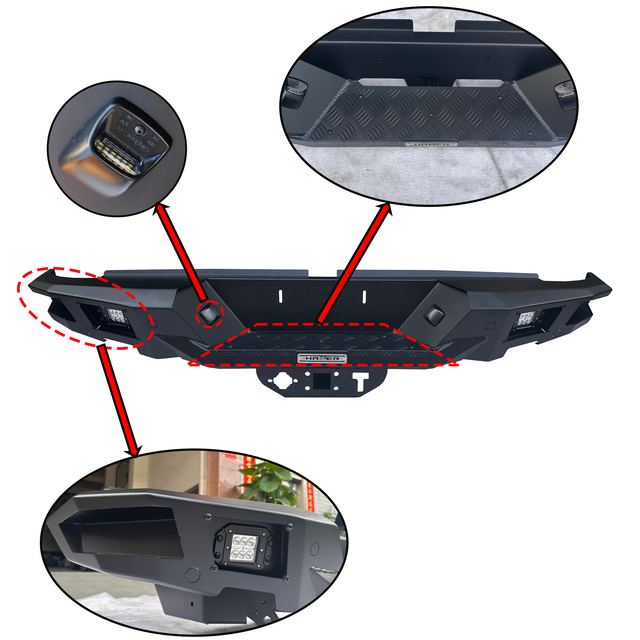 BRR-TYT-001 2015-2017 Toyota Hilux (8th gen) Heavy-duty replacement rear bumper Rear Bumper