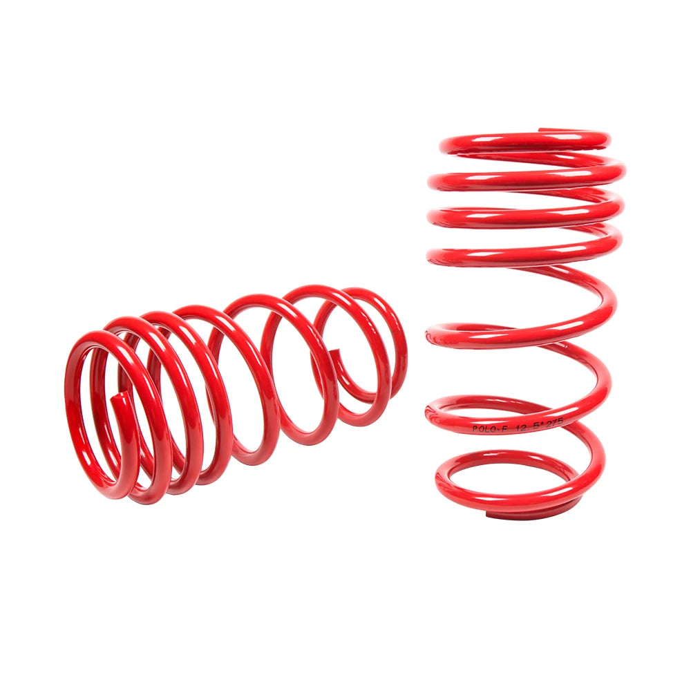 VW Polo / Seat Ibiza 1.2 / 1.4 2009-2018 Red Lowering Coil Springs
