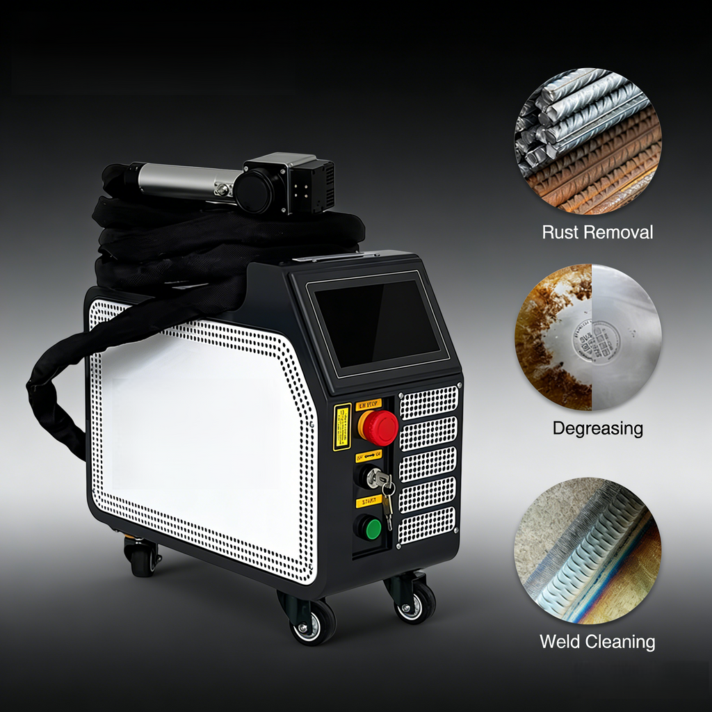 300w High-Power Pulsed Laser Cleaning Machine (Rust/Paint Removal)