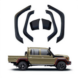 Factory Abs Black Wheel Arches Fender Flares Kits for Land Cruiser 79 Series LC79 2024 Dual Cab LC70 Car Fenders