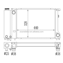 Load image into Gallery viewer, Factory Radiator for BMW 3 5 Series E30 E34 E36 1987-1999 Core Size 440*327.44*34mm