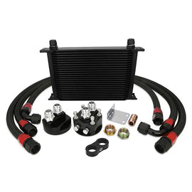 Universal 25-Row Oil Cooler Kit 10AN with Relocation Lines - Aluminium, M20x1.5