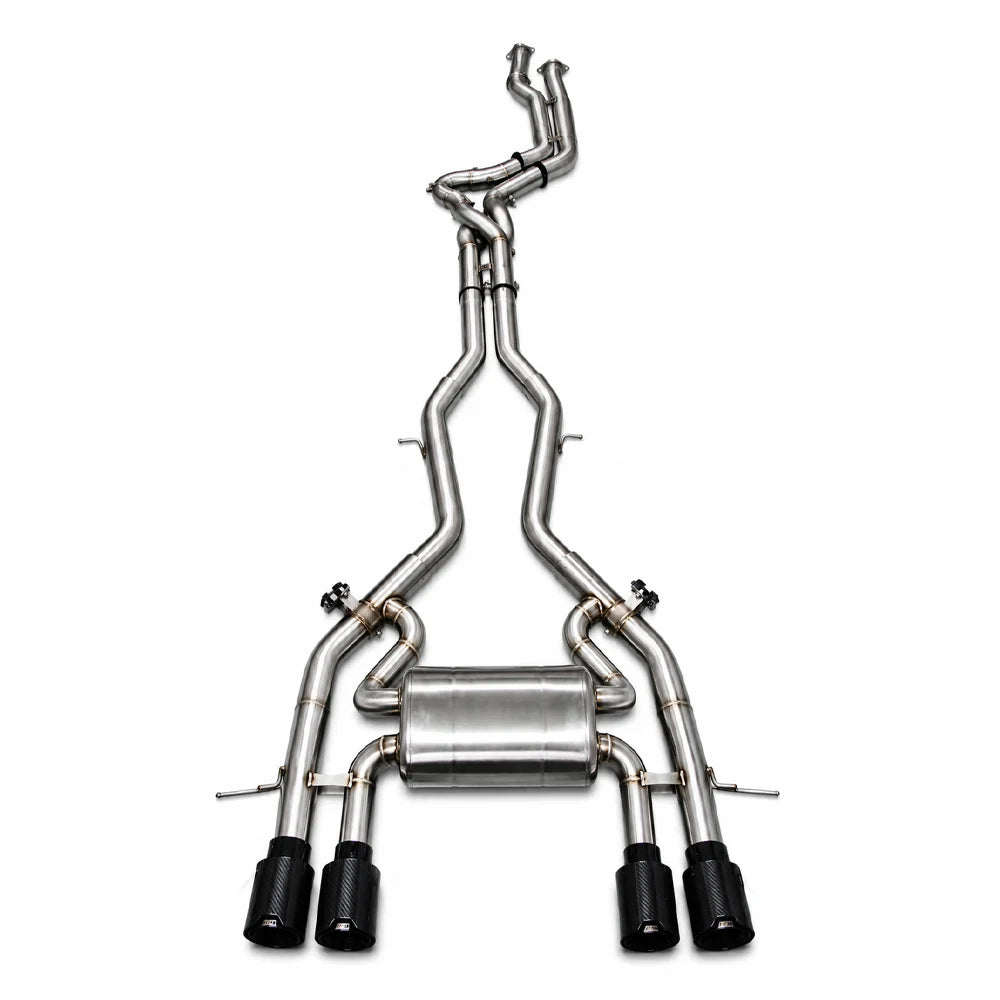 BMW M3 G80 G81 / M4 G82 G83 2020+ S58 3.0T Equal Length 3D Z-Pipe Valved Catback Exhaust with 4 Tips