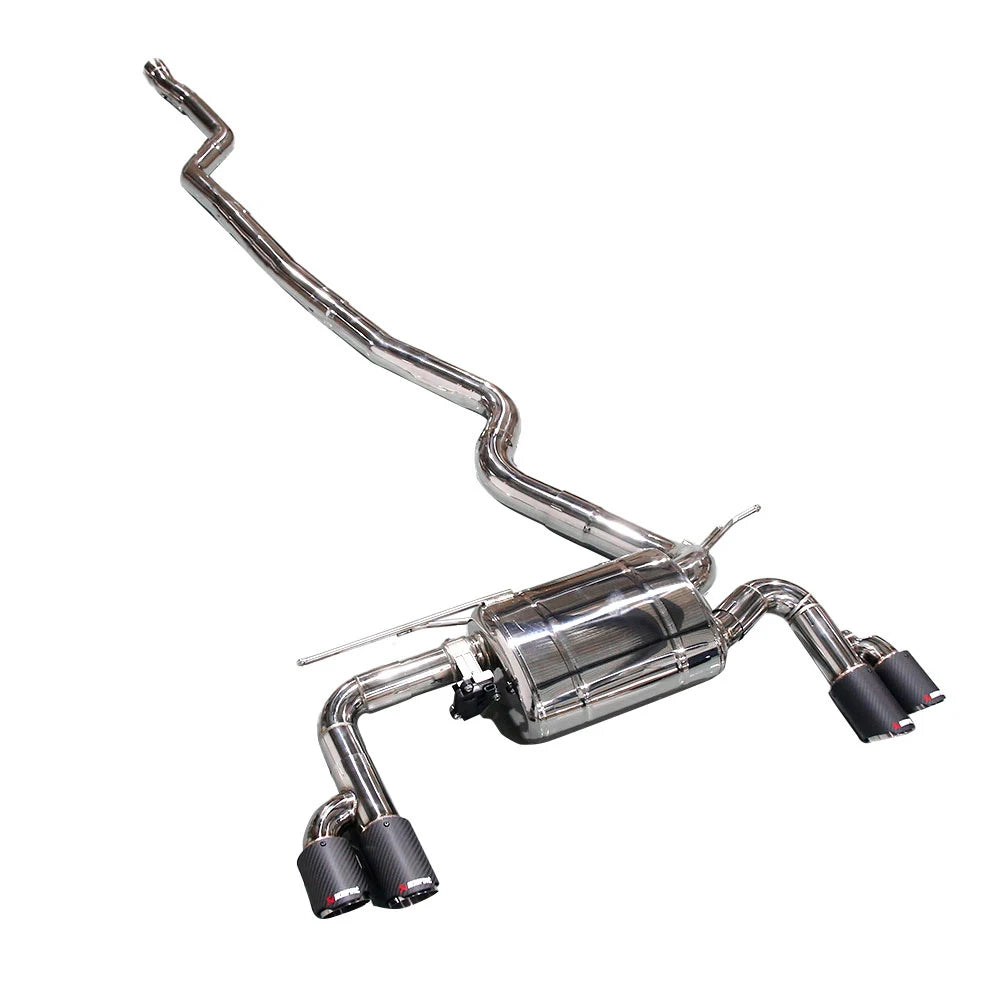 BMW 320i 330i F30 B48 2.0T Stainless Steel 4-Tip Valved Sport Catback Exhaust System