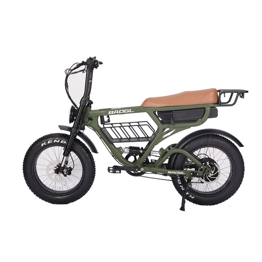 Fat Tyre Electric Bike High Face 20" Electric Mountain Bike with Rear Hub Motor, 48V Lithium Battery, 7-Speed Gear System & Suspension Fork