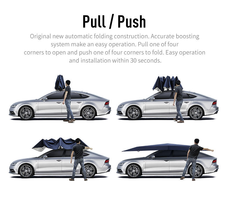 4.2M Semi-automatic Car Roof Sunshade - Portable Universal SUV/Sedan Umbrella