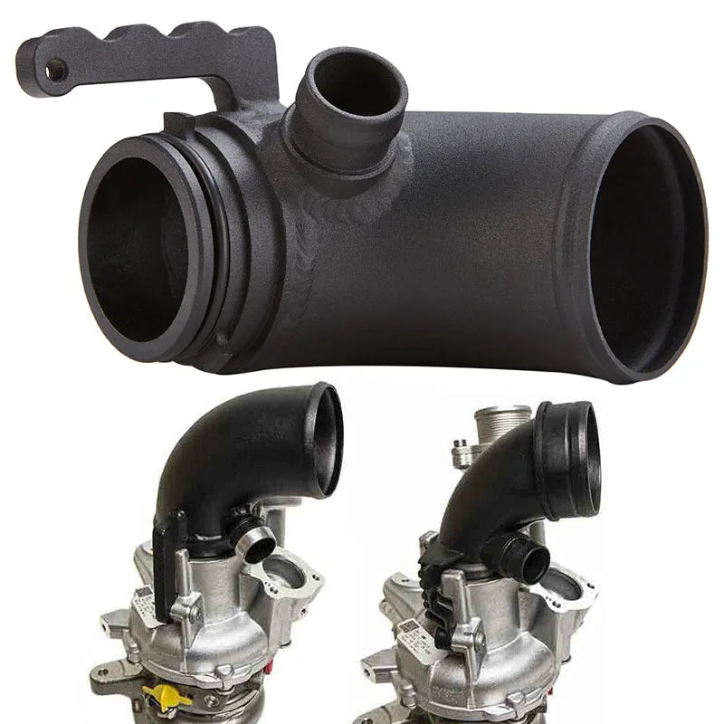 VW Golf MK7 Audi A3 S3 1.8T 2.0T Aluminium Turbo Inlet Elbow Pipe - Black