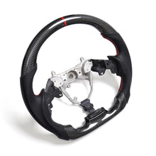 Load image into Gallery viewer, Lexus IS Real Carbon Fibre and Leather Flat-Bottom Sport Steering Wheel - Black