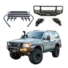 Load image into Gallery viewer, Upgrade Parts 100 Series Bull Bar Front Rear Steel Winch Bumper for Land Cruiser 100 LC100 LC4700