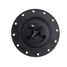 Load image into Gallery viewer, Universal 12-Bolt Racing Fuel Cell Filler Plate with Twist Cap and Lock - Black