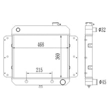 Load image into Gallery viewer, Performance Radiator For Chevrolet Nona 6CYL Mount -V8 SWAP 1962-1967 core size 360*472.64*52mm