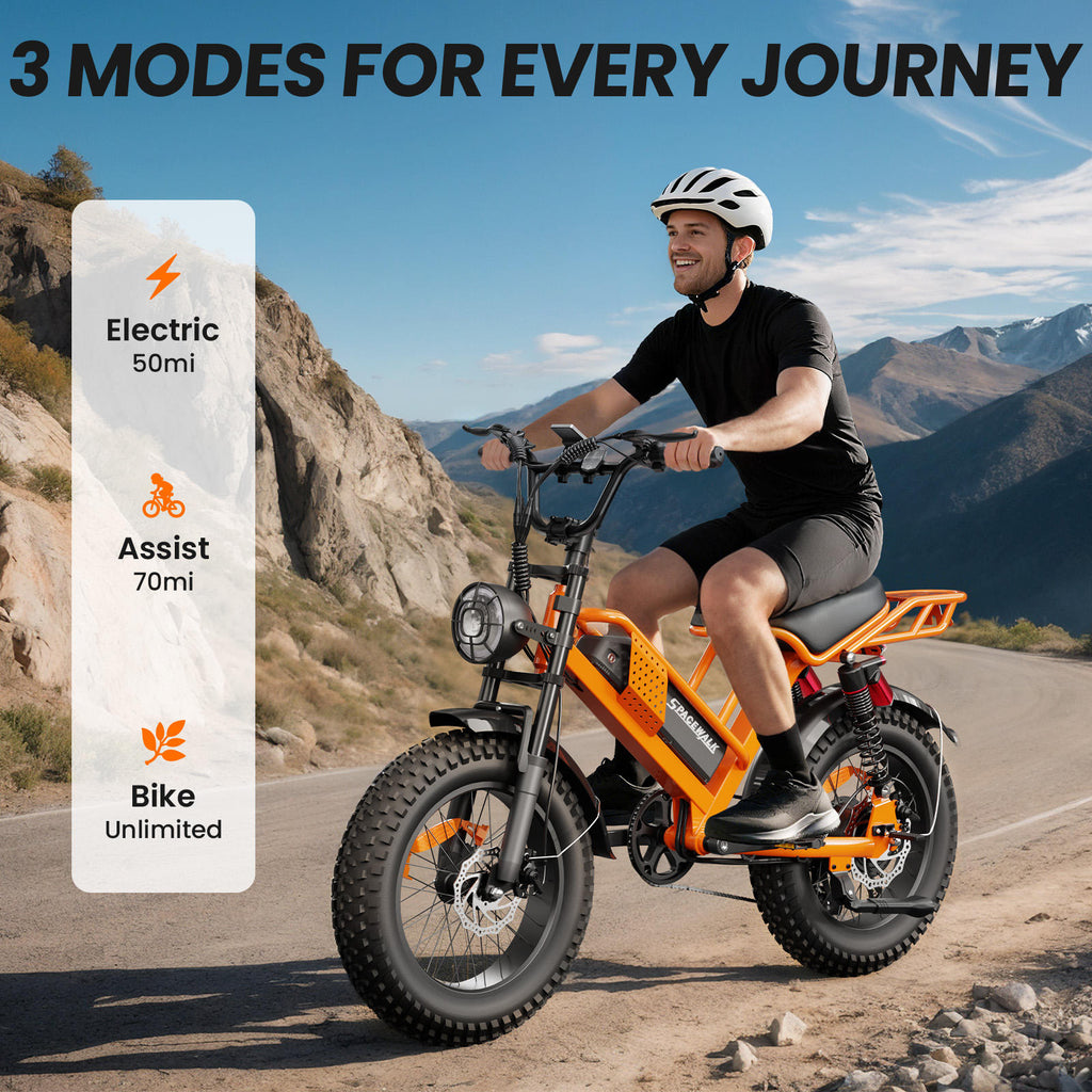 Fat Tire Electric Bike New Style 48V 750W Electric Mountain Bike for Adults with 15Ah Battery, Fast Off-Road eBike, US Stock Shipping