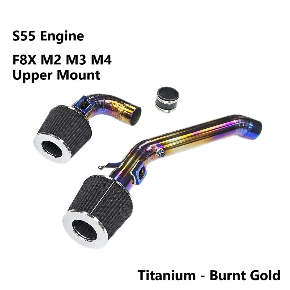 BMW M2 / M3 F80 / M4 F82 F83 2015-2019 S55 3.0L Titanium Upper Mount Cold Air Intake - 3 inch