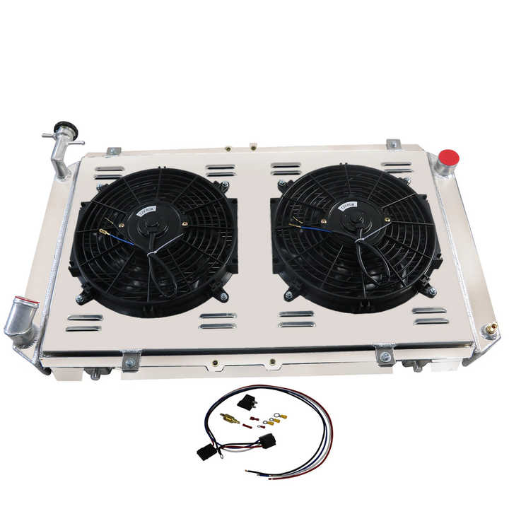 BENOS AUTO PARTS 87-97 4 Rows Radiator SHROUD FANS RELAY for Nissan Patrol GQ Y60 4.2L TD42 diesel