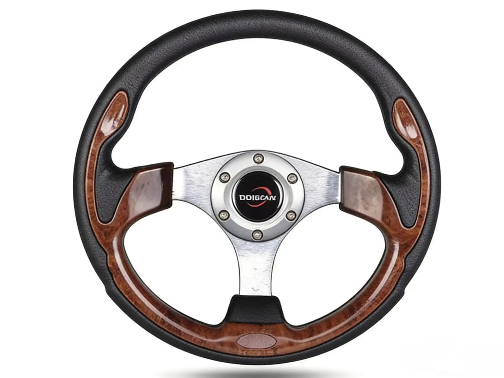 Universal 360 mm Black 3-Spoke Racing Steering Wheel – BMW 1 Series E81 / E87