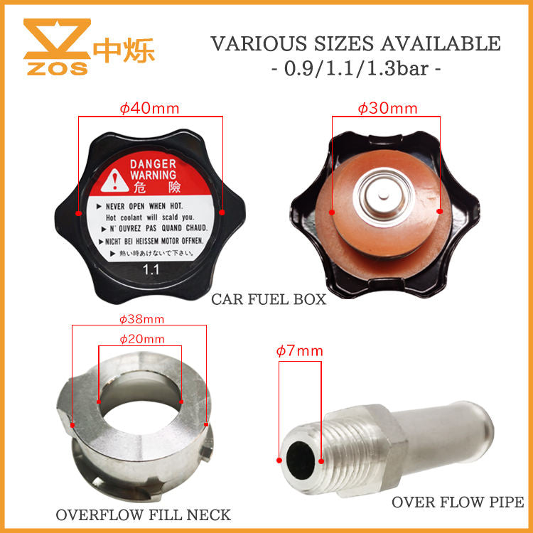 Car Thermostatic Gauge Radiator Cap Tank Cover Water Temperature Gauge Utility Safe 1.1bar 1.3bar Thermost Gauge Radiator