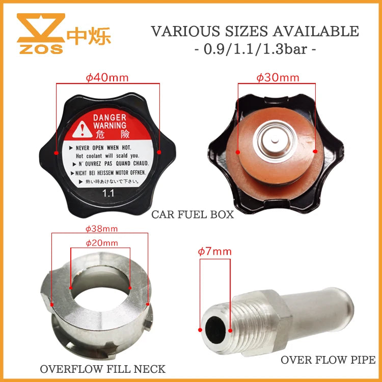 Car Thermostatic Gauge Radiator Cap Tank Cover Water Temperature Gauge Utility Safe 1.1bar 1.3bar Thermost Gauge Radiator
