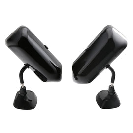 Universal F1 Style Racing Side Mirrors with Tinted Glass - Gloss Black ABS, Pair