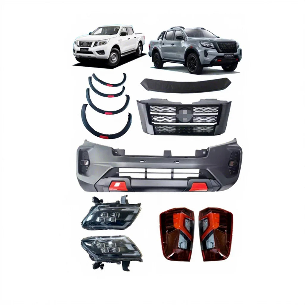 With LED Headlights & Taillights Facelift Body Kit for Navara Np300 Frontier Upgrade